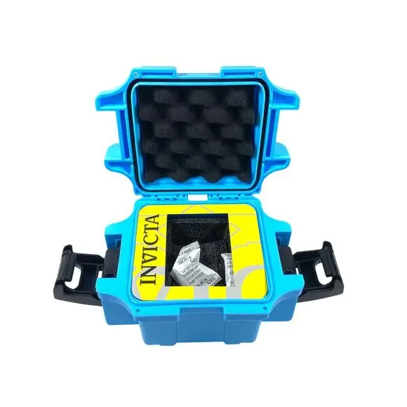 Invicta 1-Slot Waterproof Dive Impact Watch Case Storage Box Blue DC1-LTBLU NEW - Picture 2 of 4